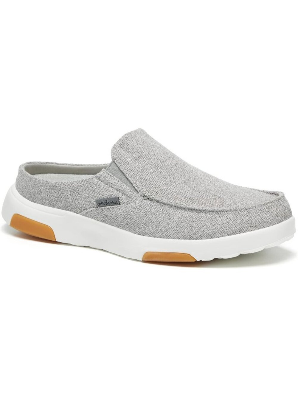 OrthoComfoot Mens Silver Grey Rubber Loafer Lightweight Breathable Slip On Shoes